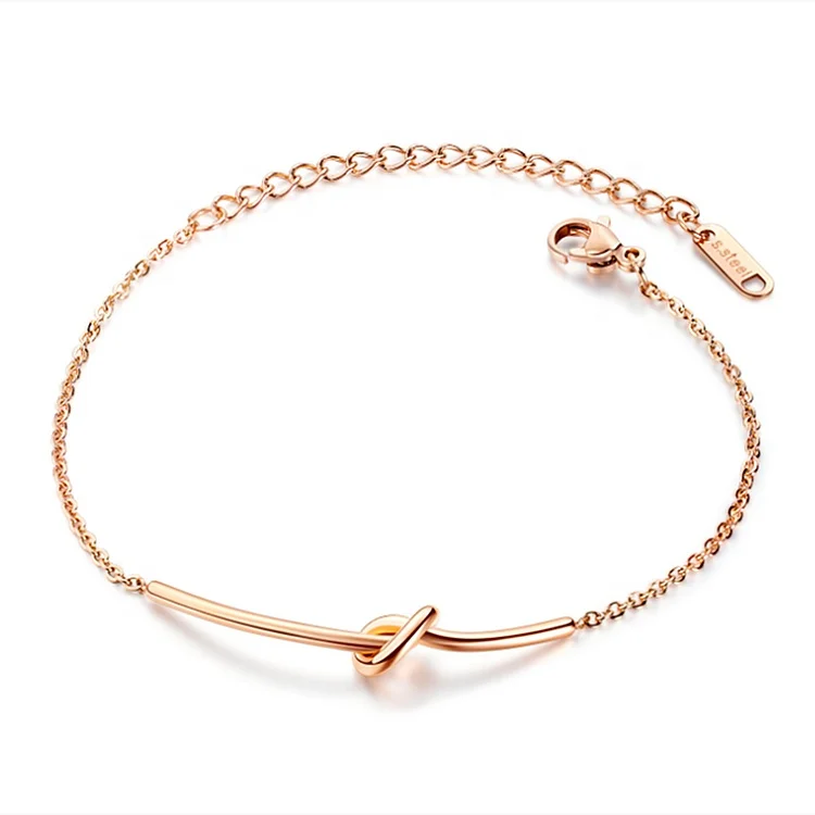 Fashion Jewelry Minimalist Love Knot Charm Gold Plated Stainless steel bracelets For Women
Fashion Jewelry Minimalist Love Knot Charm Gold Plated Stainless steel bracelets For Women