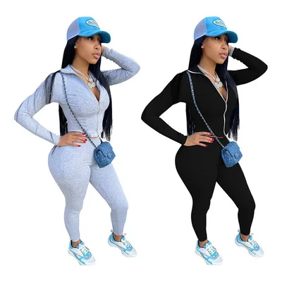 Fall 2021 Women Clothes Solid Sport Zipper Top 2 Piece Tracksuit Women Casual Jogging Sweatsuit
Fall 2021 Women Clothes Solid Sport Zipper Top 2 Piece Tracksuit Women Casual Jogging Sweatsuit