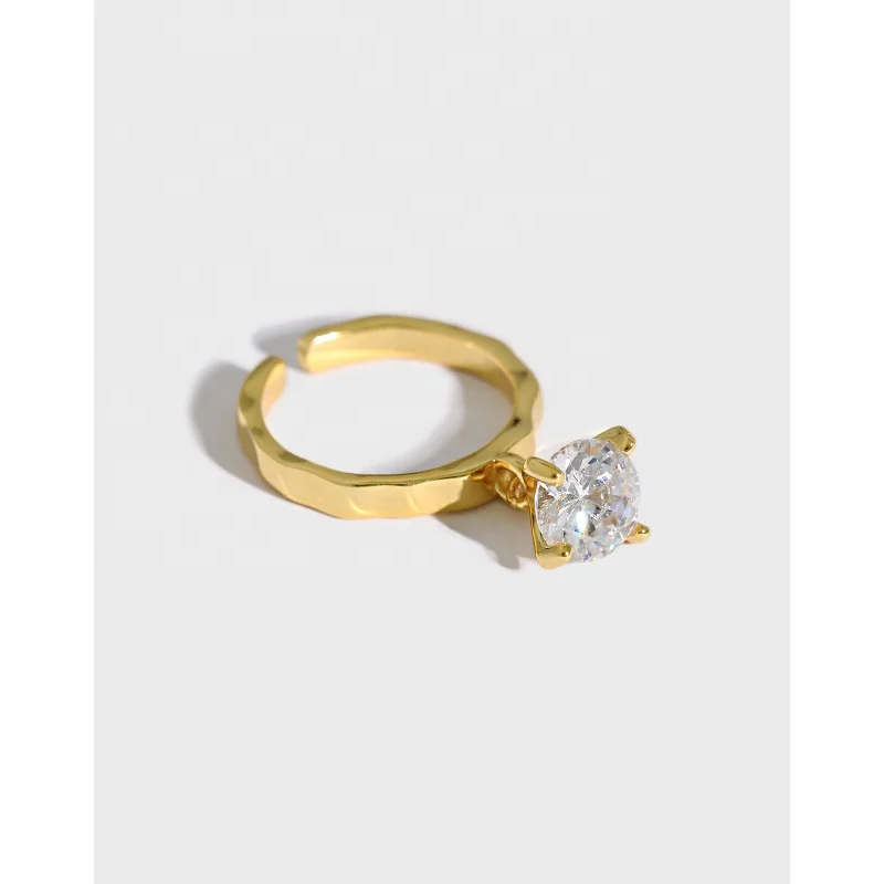 18K Gold Plated Simple Crystal Ring Light Luxury 18K Gold Plated Simple S925 Sterling Silver Zircon Ring
18K Gold Plated Simple Crystal Ring Light Luxury 18K Gold Plated Simple S925 Sterling Silver Zircon Ring
