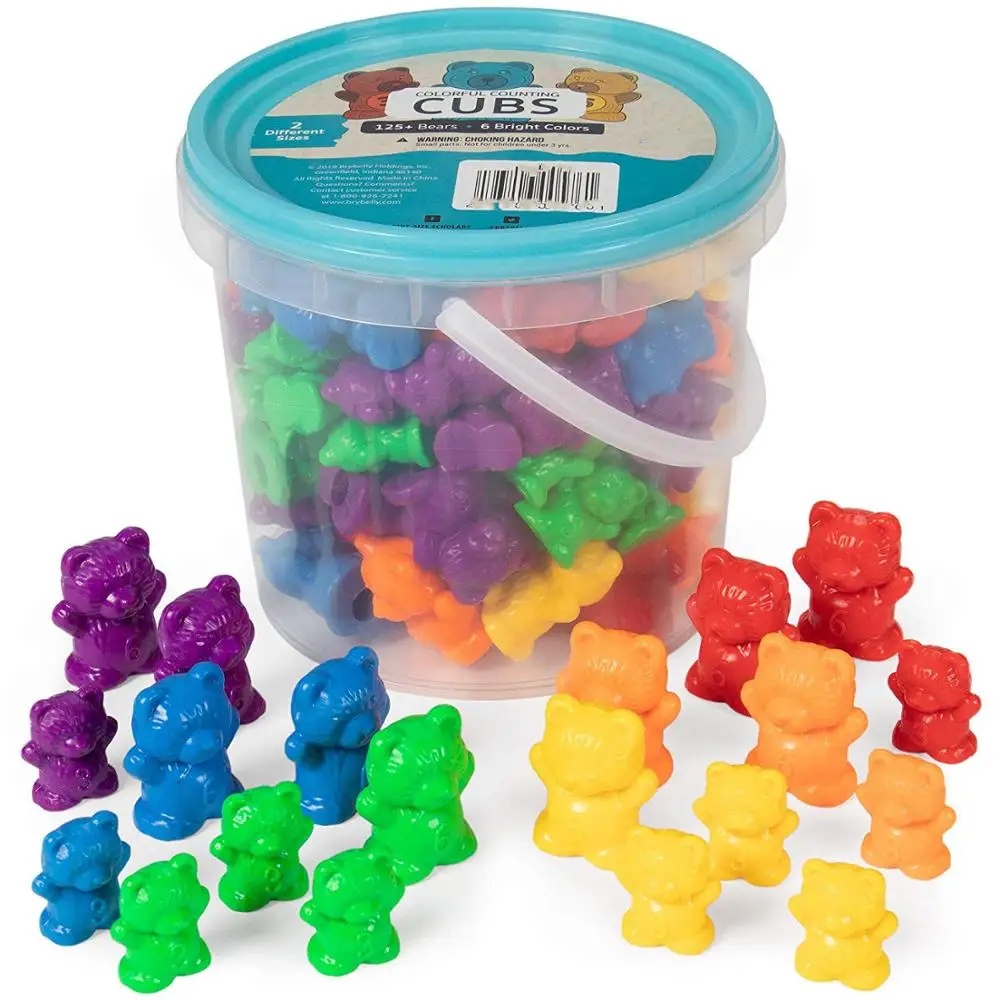 Colorful Counting Cubs - Bucket of 125+ Bears in 6 Bright Colors and Two Different Sizes Great for Early Childhood Education
Colorful Counting Cubs - Bucket of 125+ Bears in 6 Bright Colors and Two Different Sizes Great for Early Childhood Education