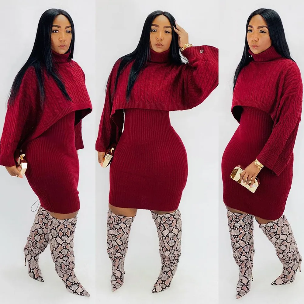 Turtleneck Designers Crop Top Jacquard Sweaters Dress Long Skirt Set Knitted Sweater Set For Women, Picture color 
Turtleneck Designers Crop Top Jacquard Sweaters Dress Long Skirt Set Knitted Sweater Set For Women, Picture color