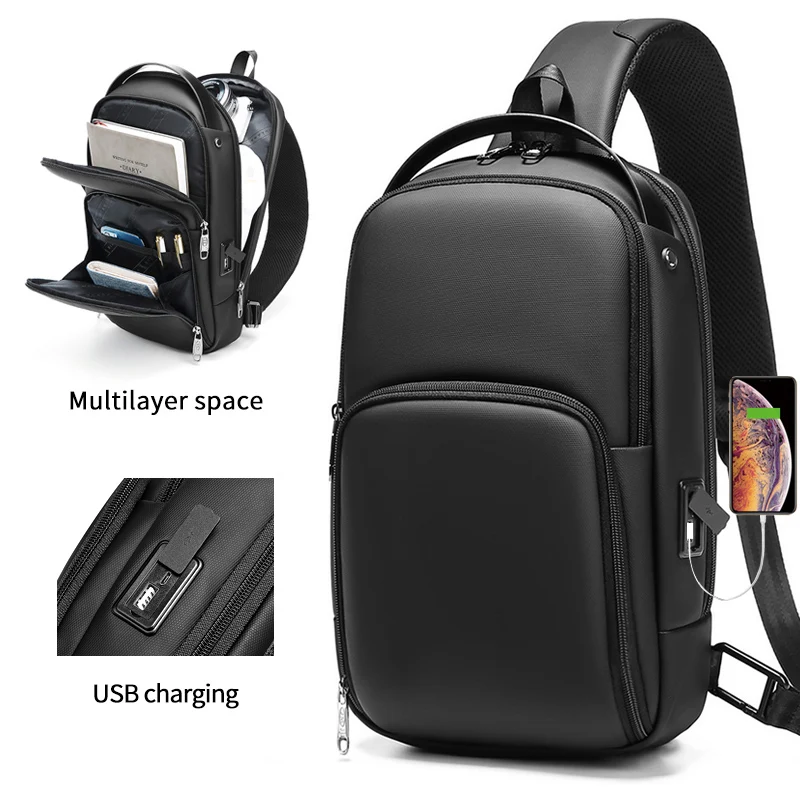 High quality printed logo new casual Shoulder Sling Crossbody Bag Custom logo Travel Men's Chest Bags
High quality printed logo new casual Shoulder Sling Crossbody Bag Custom logo Travel Men's Chest Bags