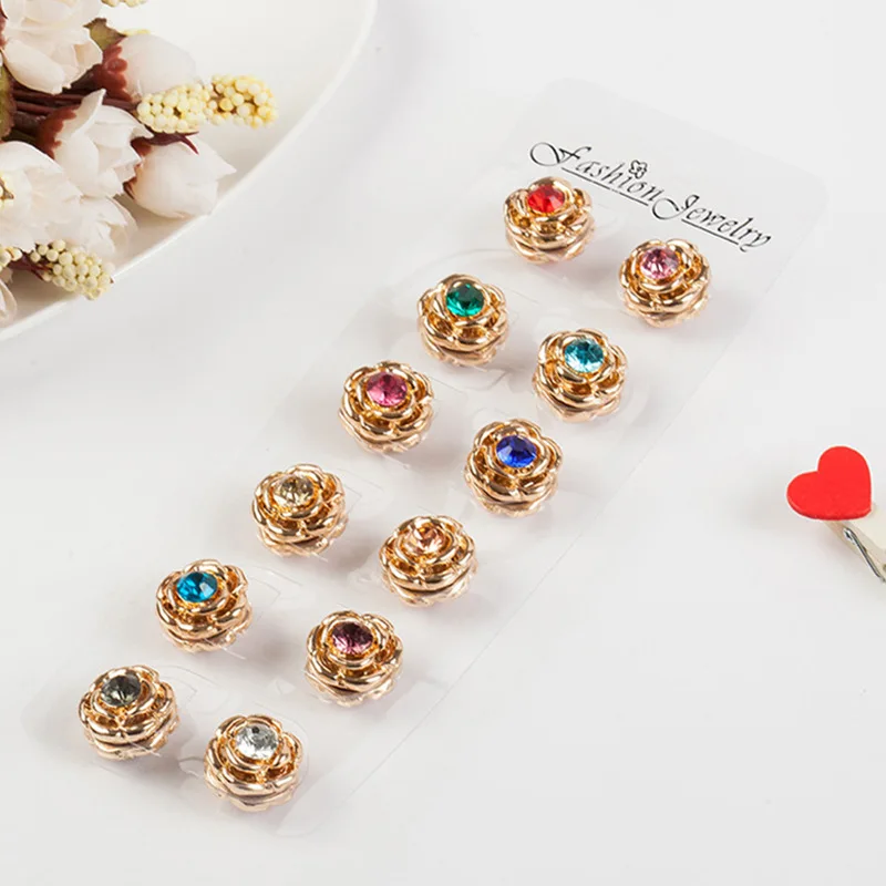 Double Side Gold Plated Rose Flower Crystal Magnetic Brooch Muslim Scarf Multicolor Rhinestone Flower Magnetic Brooch For Women
Double Side Gold Plated Rose Flower Crystal Magnetic Brooch Muslim Scarf Multicolor Rhinestone Flower Magnetic Brooch For Women