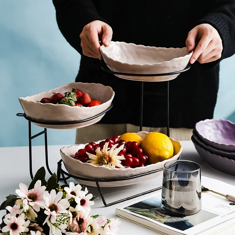 Creative Double Layer Multilayer Fruit Nordic Ceramic Dried Fruit Plate Metal Frame Household Sushi Plate Factory Direct F, Black
Creative Double Layer Multilayer Fruit Nordic Ceramic Dried Fruit Plate Metal Frame Household Sushi Plate Factory Direct F, Black