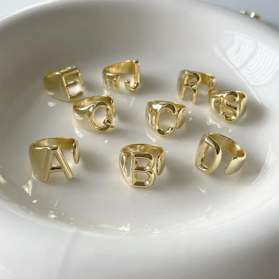 initial gold plated chunky name irregular Alphabet A- Z 26 Letters Open Finger ring, Gold,silver
initial gold plated chunky name irregular Alphabet A- Z 26 Letters Open Finger ring, Gold,silver