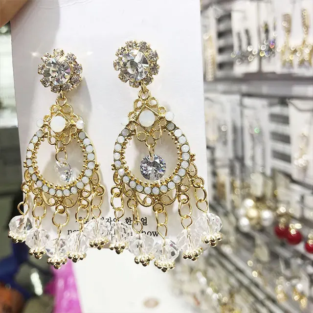 ADELANTE New Retro Style 925 Silver Needle Jewelry Long Alloy Diamond Circle Oversized Earrings, Gold
ADELANTE New Retro Style 925 Silver Needle Jewelry Long Alloy Diamond Circle Oversized Earrings, Gold