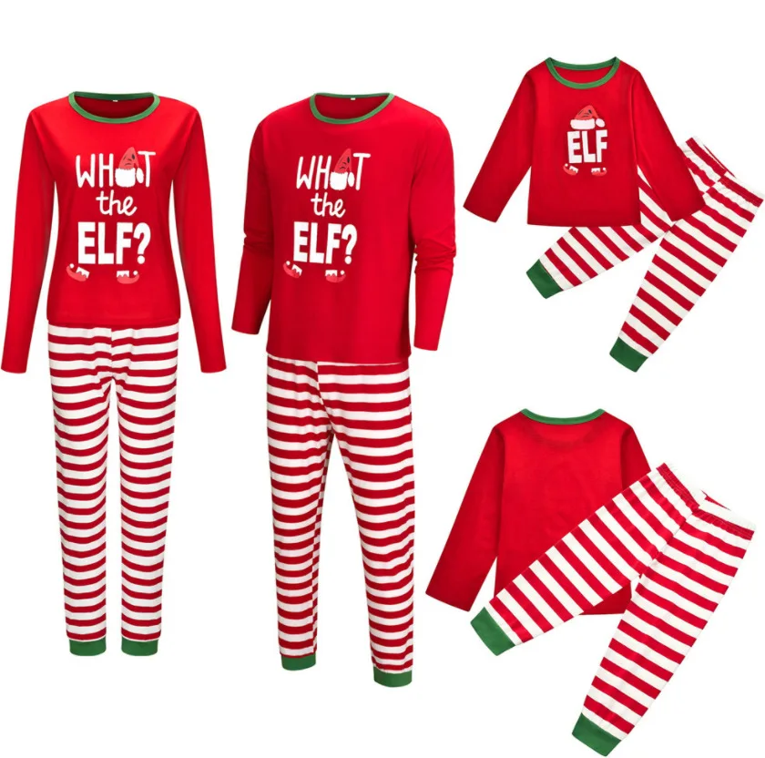 Family Matching Outfit One Piece Jumpsuit Clothe Parent-child clothing Top Red White Stripe Pants Christmas Pajamas
Family Matching Outfit One Piece Jumpsuit Clothe Parent-child clothing Top Red White Stripe Pants Christmas Pajamas