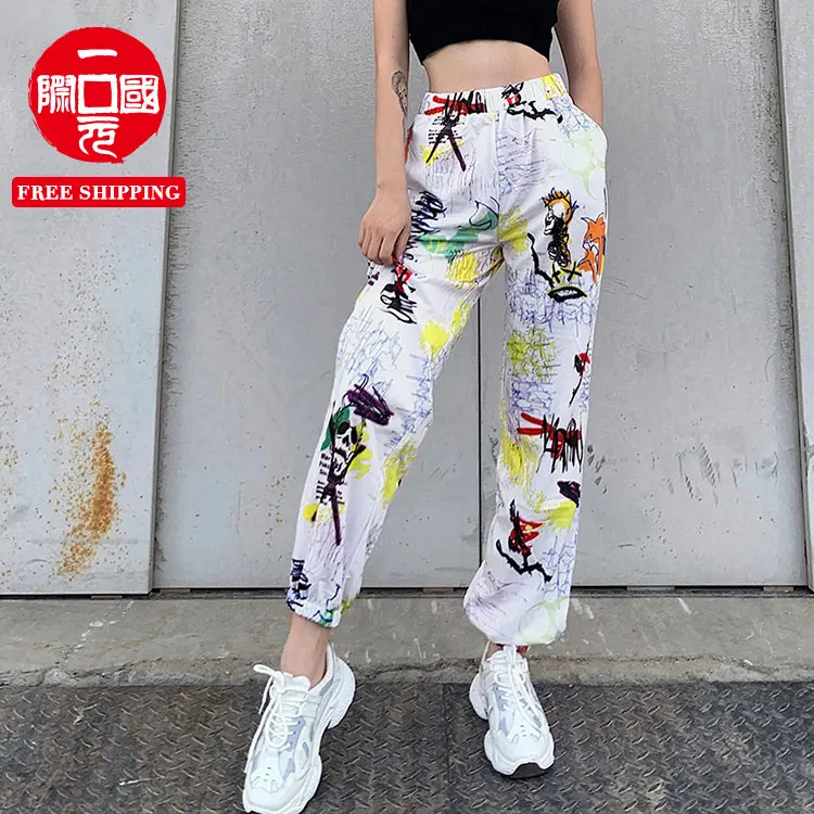 Europe and the United States 2021 new personality graffiti print high waist slim casual women's trousers
Europe and the United States 2021 new personality graffiti print high waist slim casual women's trousers