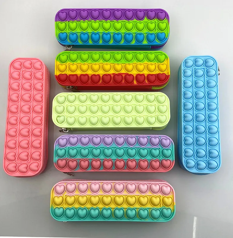 Z17 Silicone Fidget Pencil Case Toys Press Bubble Zipper Makeup Cosmetic Bag Valentine's Day Heart Fidget Pencil Case
Z17 Silicone Fidget Pencil Case Toys Press Bubble Zipper Makeup Cosmetic Bag Valentine's Day Heart Fidget Pencil Case