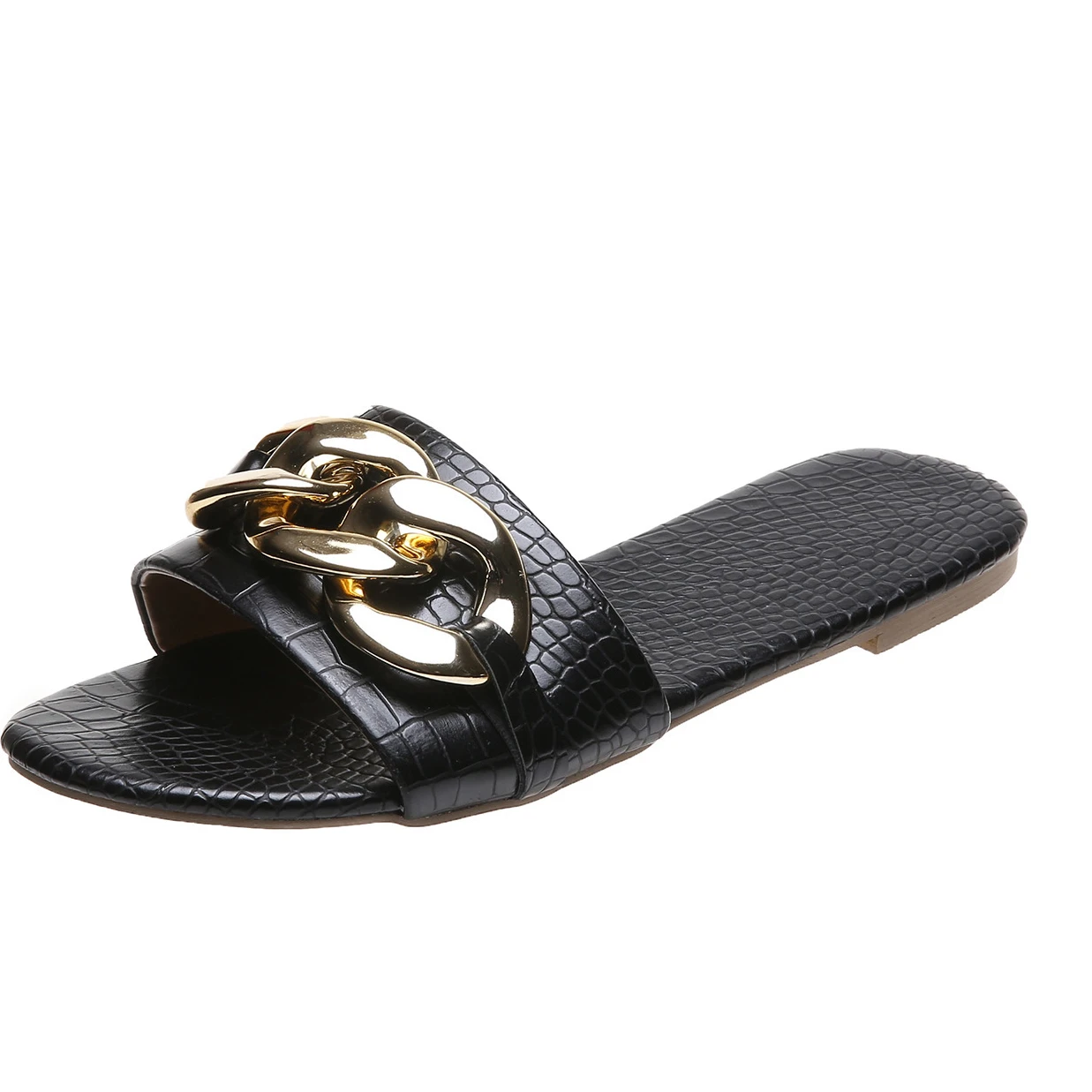 Factory Sale Beach Party Casual Custom Slippers For Women Open Toe Comfortable Plus Size Chain Hard-Wearing Slipper Summer
Factory Sale Beach Party Casual Custom Slippers For Women Open Toe Comfortable Plus Size Chain Hard-Wearing Slipper Summer
