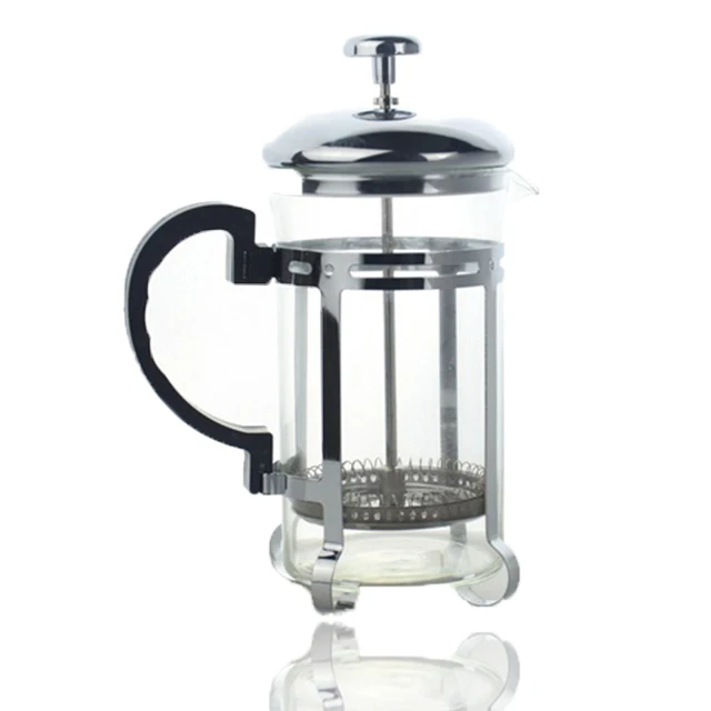 600ml high heat-resisting glass high quality stainless steel tea making machine coffee press pot, Gold and silver 
600ml high heat-resisting glass high quality stainless steel tea making machine coffee press pot, Gold and silver
