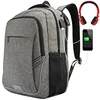 SW waxy coating waterproof laptop computer backpack bag hidden compartment multifunction laptop backpack usb port 17