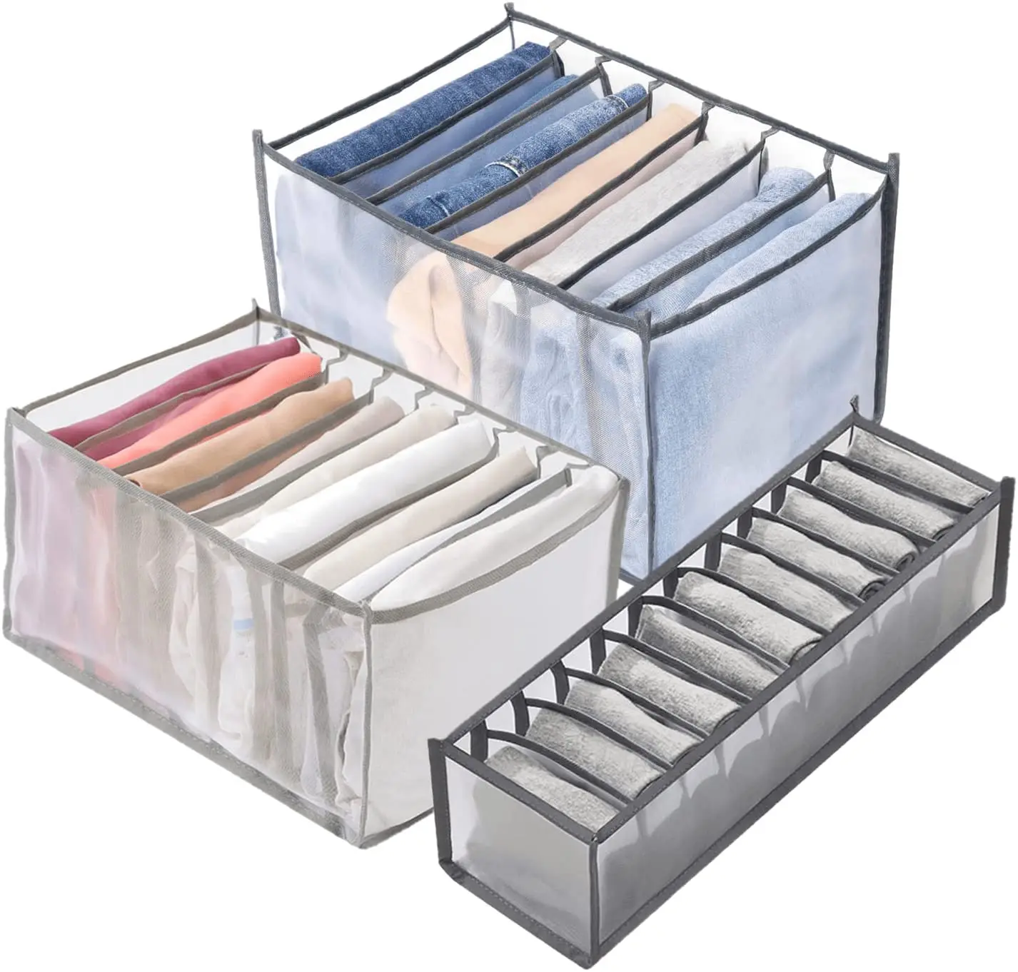 40080430 jeans leggings foldable drawer mesh divider cabinet closet storage bag washable wardrobe clothes organizer, White ,gray , pink
40080430 jeans leggings foldable drawer mesh divider cabinet closet storage bag washable wardrobe clothes organizer, White ,gray , pink