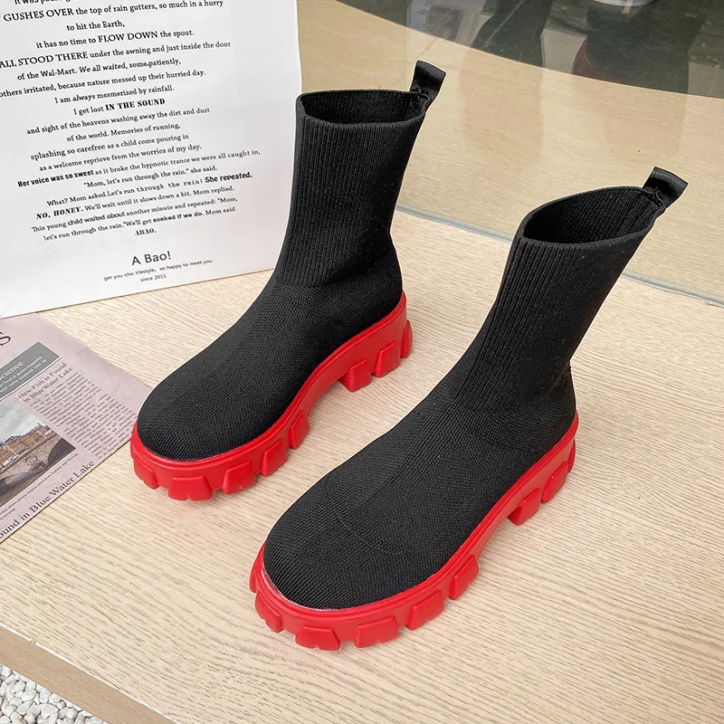 2021 Fashion Women Boots Slip On Western Ankle Boots Platform Knitted Ladies Autumn Socks Boots for Female, White,black,beige,coffee,green,black-red
2021 Fashion Women Boots Slip On Western Ankle Boots Platform Knitted Ladies Autumn Socks Boots for Female, White,black,beige,coffee,green,black-red