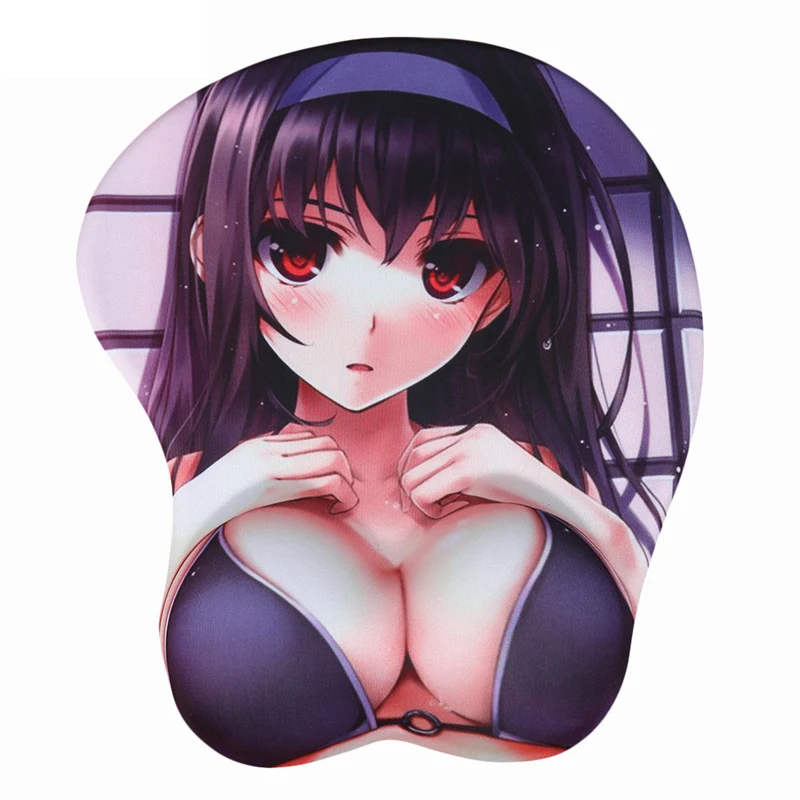 Destek özel tasarım seksi 3D anime erkek göğüs oyun mouse pad