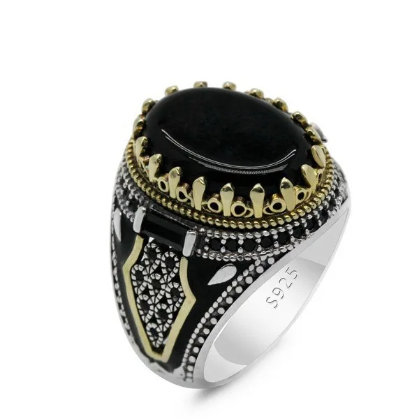 2022 New Style Personality Retro Black Agate Rings 925 Sterling Silver Ring Men Rings Jewelry
2022 New Style Personality Retro Black Agate Rings 925 Sterling Silver Ring Men Rings Jewelry