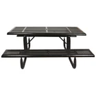 P2-6-P 6' Street park garden portable perforated rectangular thermoplastic picnic table