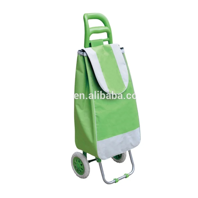 supermarket folding shopping cart trolley bags with rolling wheel