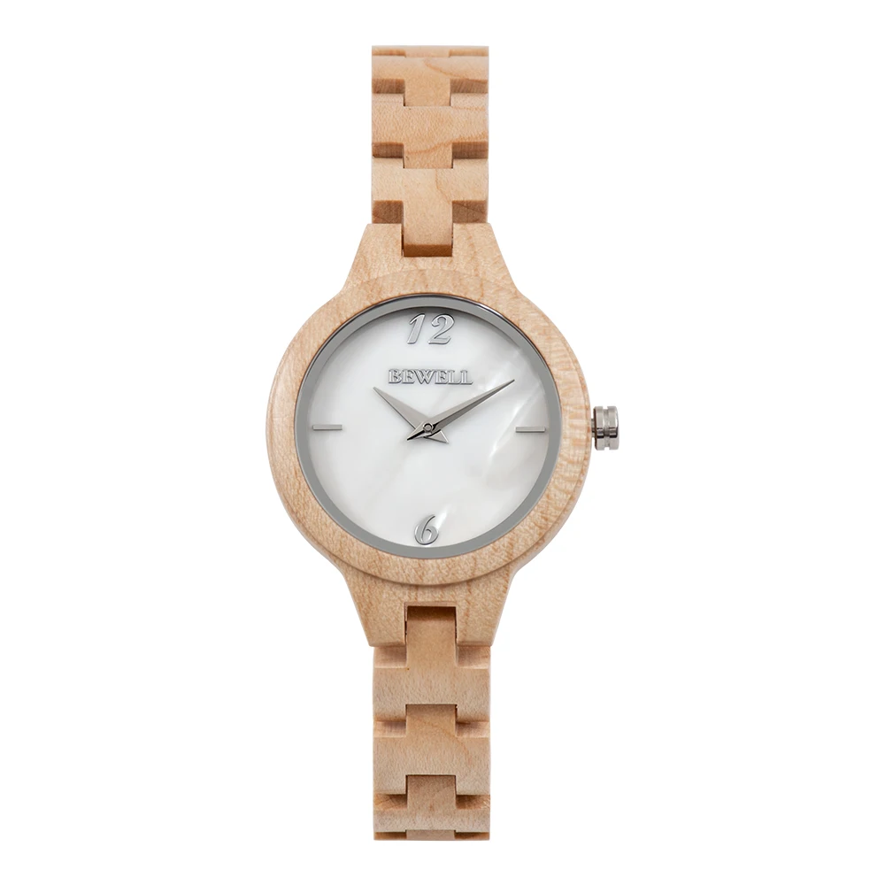 The NO.1 wooden watch factory in Shenzhen shell dial Ladies wood watch
