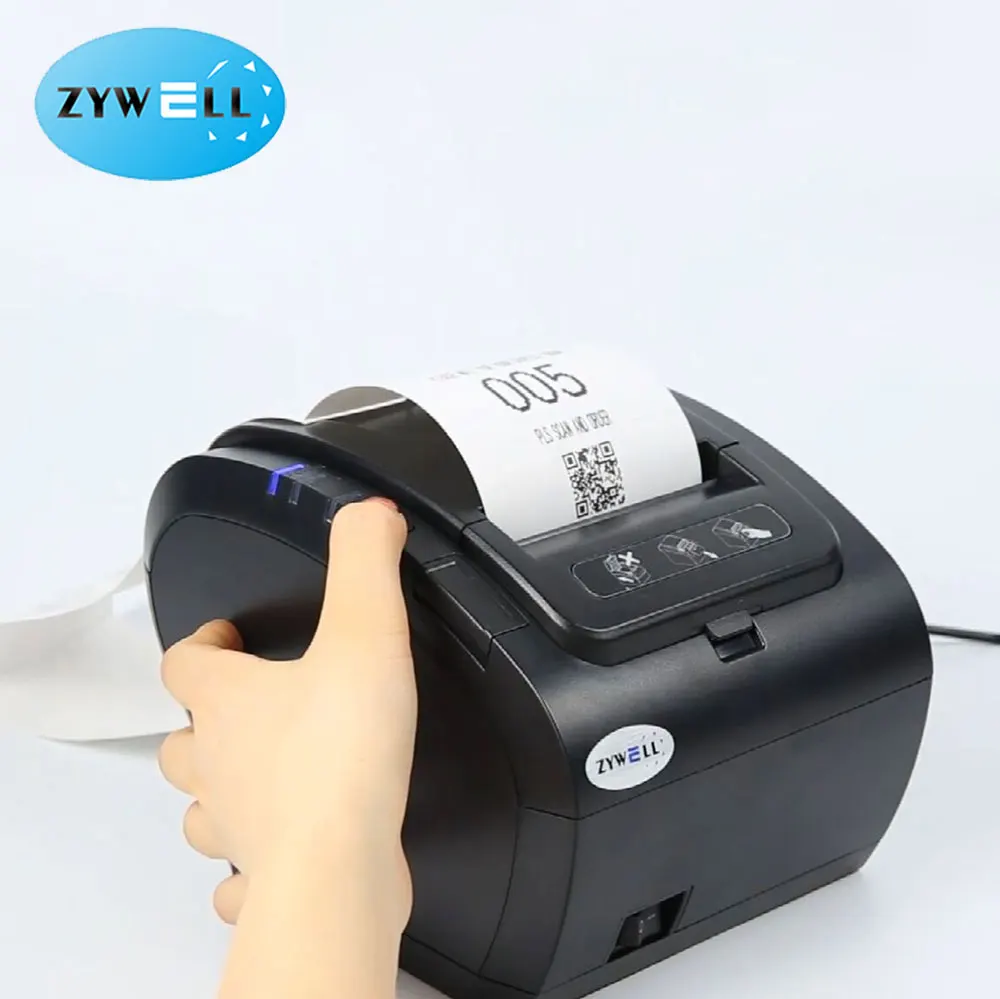 High quality receipt printer small desktop tablet 80mm bluetooth thermal bill printer Zywell ZY307, Black
High quality receipt printer small desktop tablet 80mm bluetooth thermal bill printer Zywell ZY307, Black
