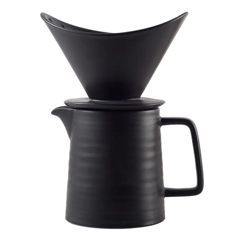 High quality Ceramic Black hand coffee maker set household filter cup appliance 
High quality Ceramic Black hand coffee maker set household filter cup appliance
