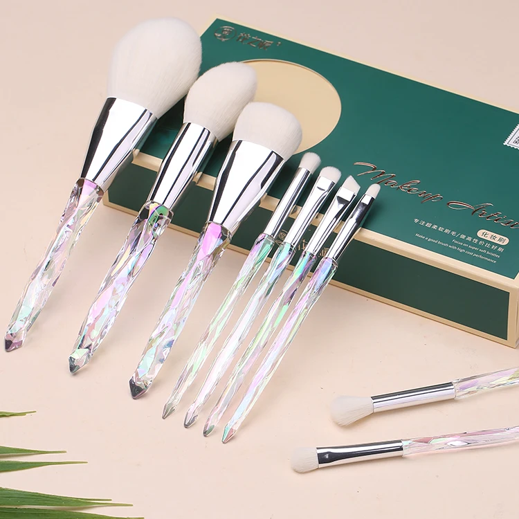 2020 new Amazon hot sale custom personal label logo artificial hair plastic crystal handle 9 makeup brush set (with bag)
2020 new Amazon hot sale custom personal label logo artificial hair plastic crystal handle 9 makeup brush set (with bag)