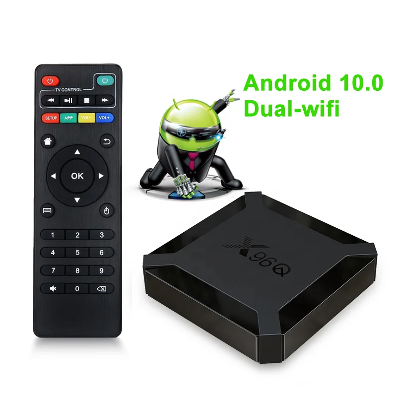 

X96Q cheapest stb Android 10 netflix smart tv box Allwinner H313 4k android iptv ott set top box 1gb 8gb 2gb 16gb rom