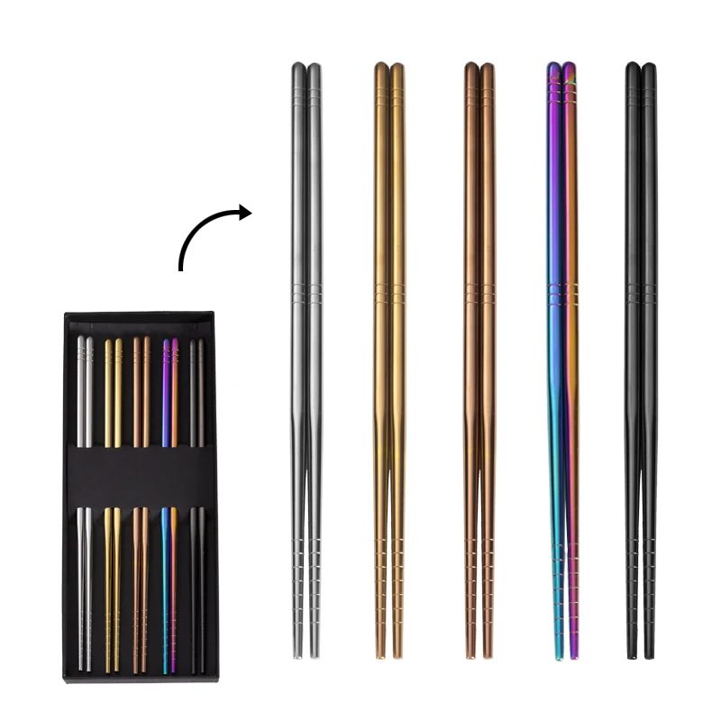 Wholesale Custom Metal Pvd Gold Stainless Steel Personalized Chopsticks with Box, Silver/gold/rose gold/rainbow/black/blue
Wholesale Custom Metal Pvd Gold Stainless Steel Personalized Chopsticks with Box, Silver/gold/rose gold/rainbow/black/blue