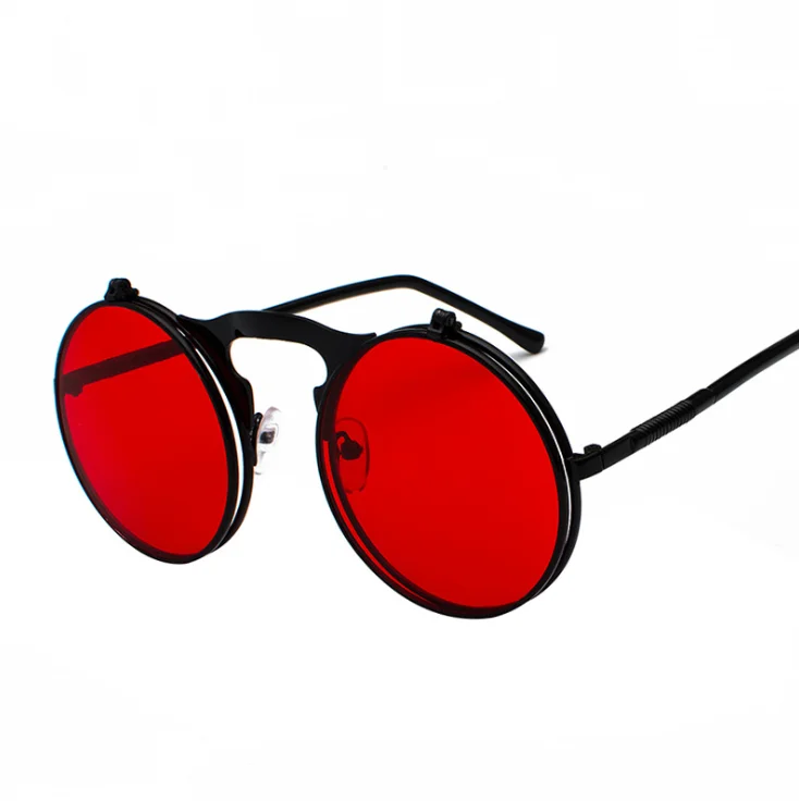 2020 New Arrival Retro Vintage Men Women Sunglasses Red Round Steampunk Flip Up Sunglasses
2020 New Arrival Retro Vintage Men Women Sunglasses Red Round Steampunk Flip Up Sunglasses