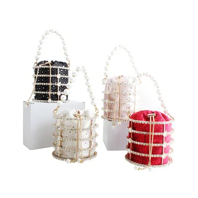Evening Bag, Mini Luxury Rhinestone Pearl Chain Bucket Evening Satin Bags/, Red, black, pink,beige
Evening Bag, Mini Luxury Rhinestone Pearl Chain Bucket Evening Satin Bags/, Red, black, pink,beige