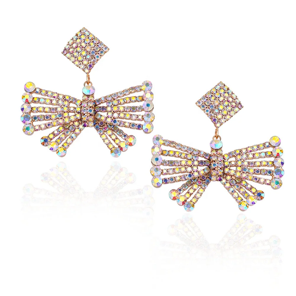Brand AB Rhinestone Butterfly Drop Earrings for Women Girls Wedding Bridal Custom, Silver/ gold plated
Brand AB Rhinestone Butterfly Drop Earrings for Women Girls Wedding Bridal Custom, Silver/ gold plated