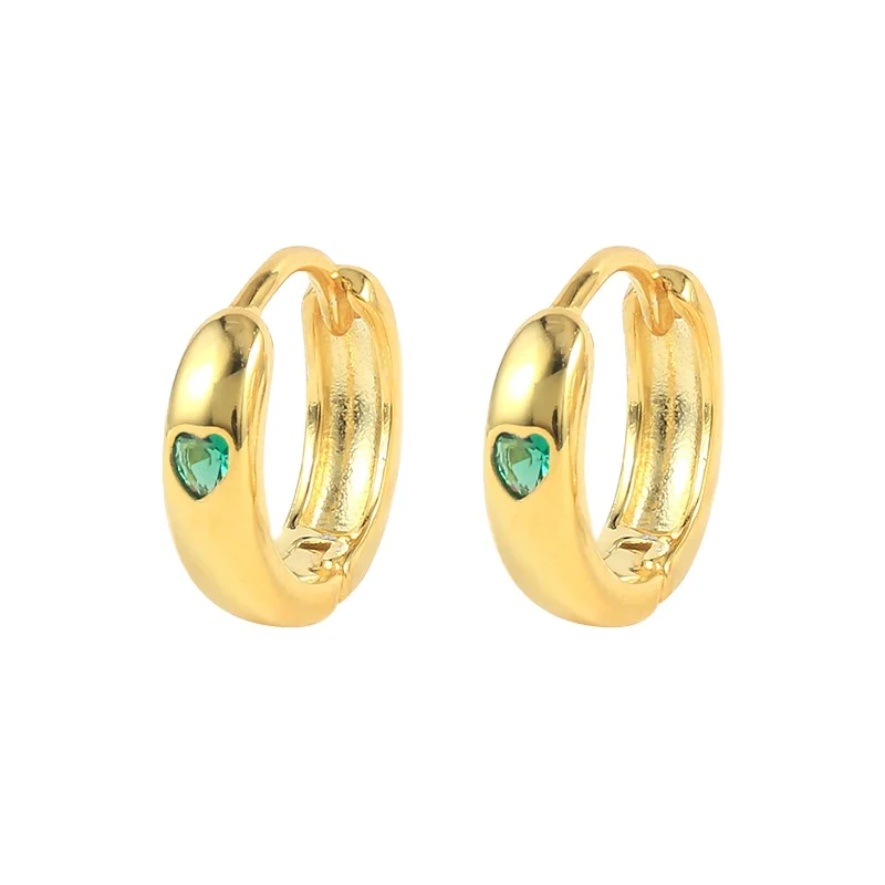 Fashion minimalist Jewelry colorful zircon heart CZ Hoop statement earrings for women
Fashion minimalist Jewelry colorful zircon heart CZ Hoop statement earrings for women
