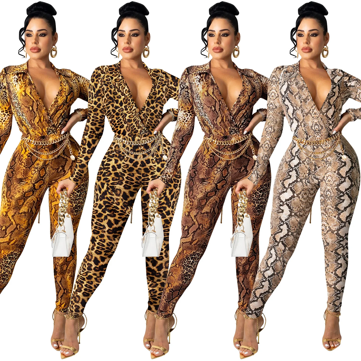 Newest Design Leopard print sexy 2 piece pants set autumn long sleeve V-neck top long pant two piece womens set
Newest Design Leopard print sexy 2 piece pants set autumn long sleeve V-neck top long pant two piece womens set