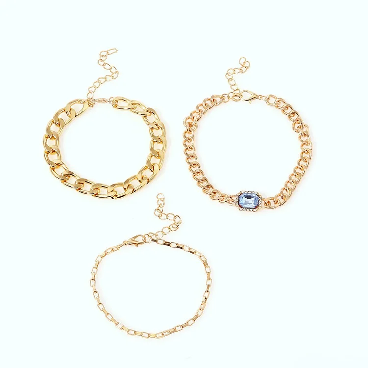 Wholesale price geometric bracelet alloy inlaid gemstone fashion three-piece accessories ladies bracelet
Wholesale price geometric bracelet alloy inlaid gemstone fashion three-piece accessories ladies bracelet