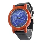 2020 swiss branded logo leather quartz bamboo wood and stone wrist watches