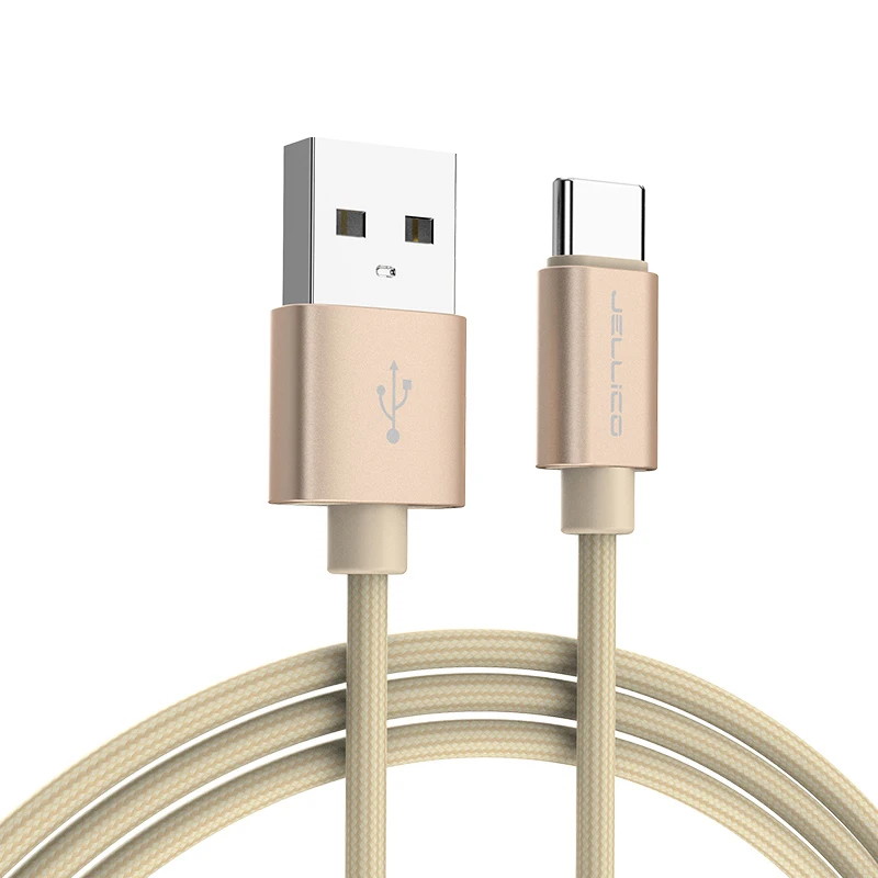 

Jellico GS-10 Type C Data Cable 3.1A Fast Charging Usb Cable Type C Cable, Rose golden,silver