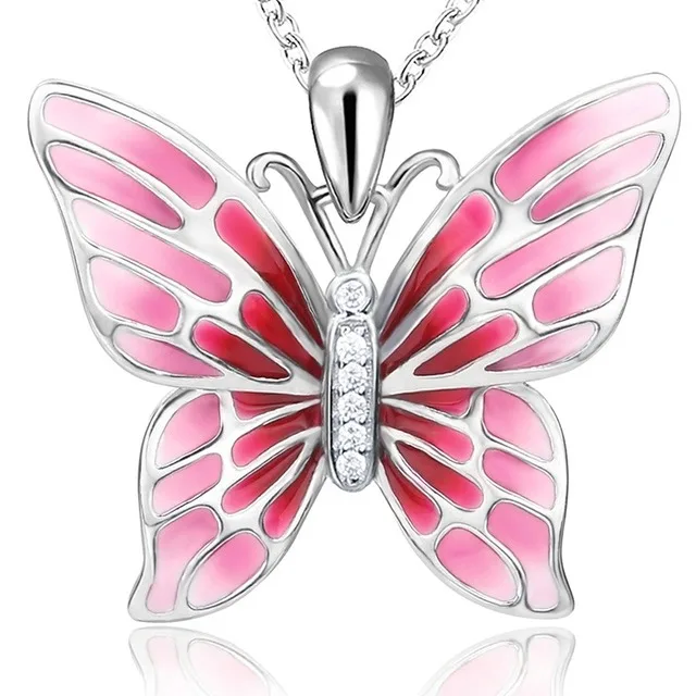 925 Sterling Silver pink blue Enamel butterfly jewelry butterfly choker necklace for women, Blue, pink, silver
925 Sterling Silver pink blue Enamel butterfly jewelry butterfly choker necklace for women, Blue, pink, silver