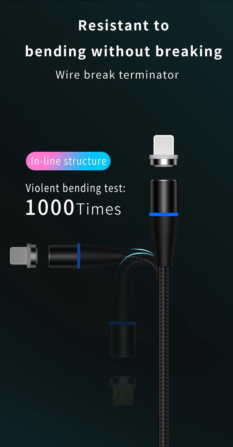 3A 1M/3FT G10 High Quality New Magnetic Charging Cable - ANKUX.COM