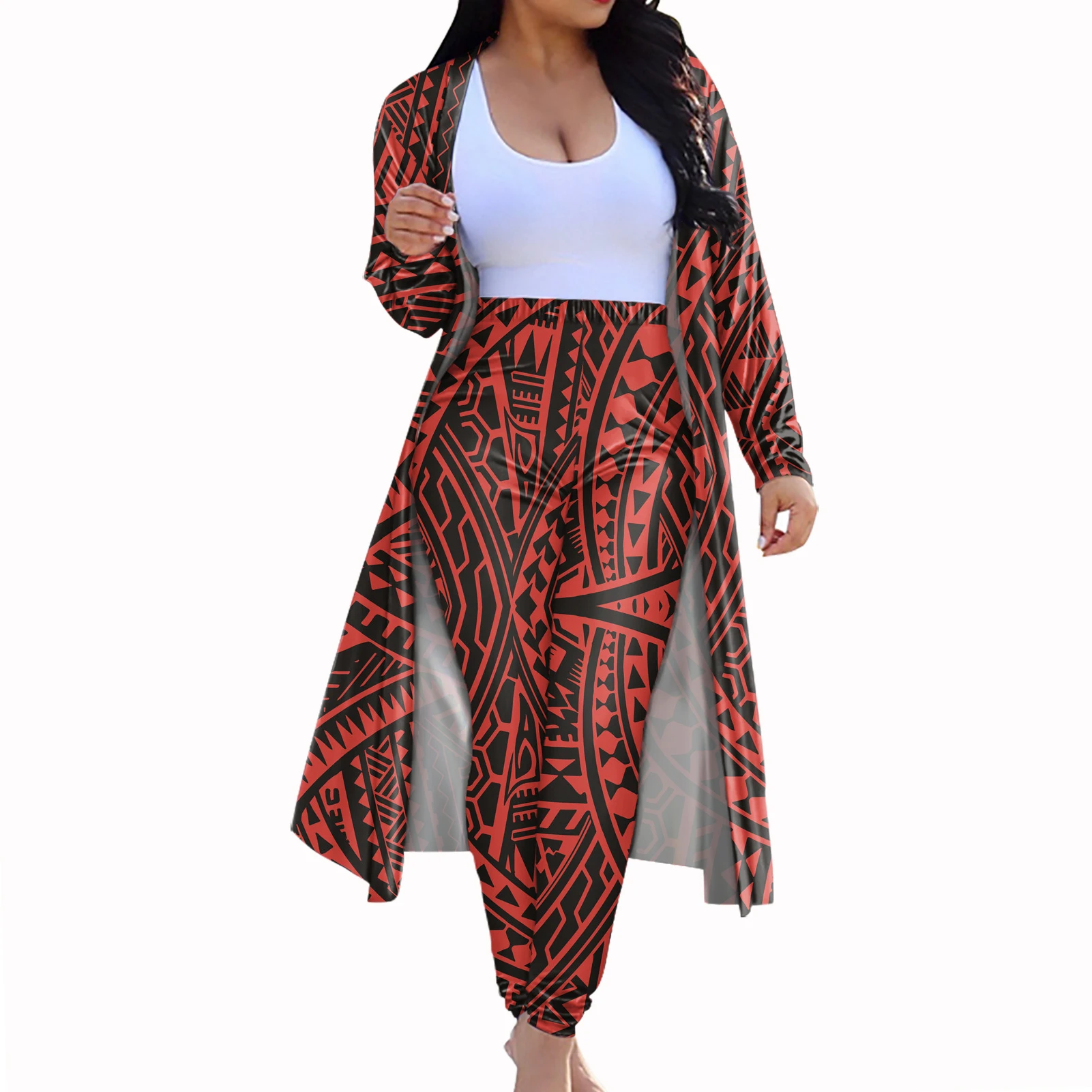 Hawaiian Polynesian Pattern Print Two Piece Pants Set Plus Size Pant Suits Women Long Sleeve Cardiga 2pcs Lady Trousers & Pants, Customized color
Hawaiian Polynesian Pattern Print Two Piece Pants Set Plus Size Pant Suits Women Long Sleeve Cardiga 2pcs Lady Trousers & Pants, Customized color