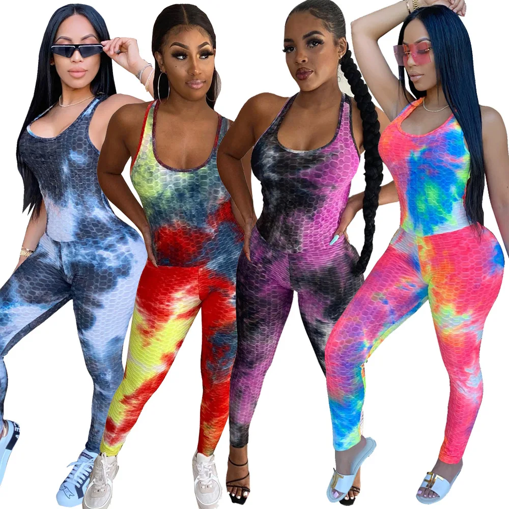 YSM857 Zoom Life European and American barboteuses yoga tie-dye suit Sport tight hot style jacquard jumpsuit
YSM857 Zoom Life European and American barboteuses yoga tie-dye suit Sport tight hot style jacquard jumpsuit