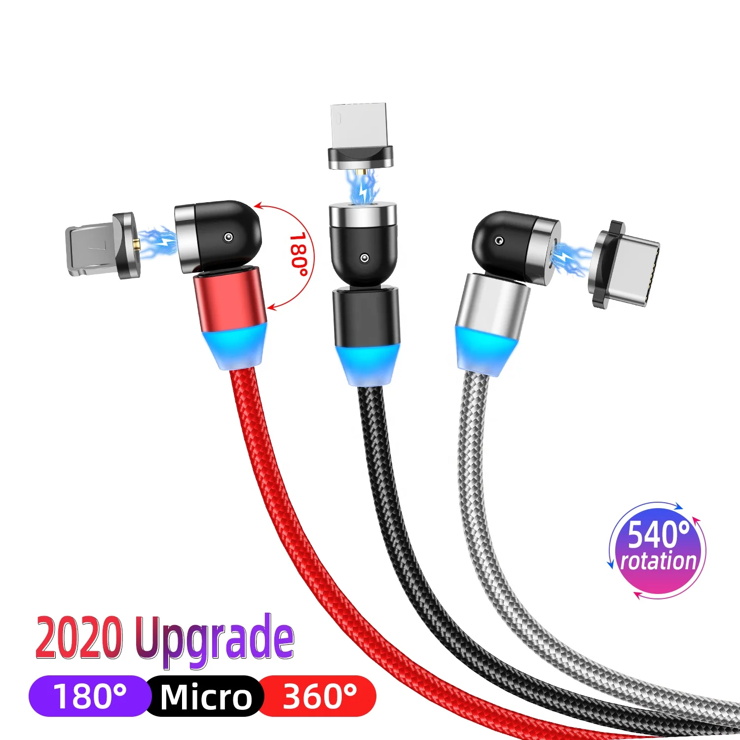 2M USLION Best Selling New Rotating 180 Degree And 360 Degree Rotating Magnetic Fast Charging USB Cable, Black/red/silver/purple
2M USLION Best Selling New Rotating 180 Degree And 360 Degree Rotating Magnetic Fast Charging USB Cable, Black/red/silver/purple