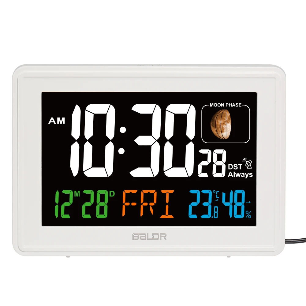 White Backlight Indoor Temperature Humidity Meter Large Display Desk Table Digital LCD Alarm Clock with Calendar
White Backlight Indoor Temperature Humidity Meter Large Display Desk Table Digital LCD Alarm Clock with Calendar