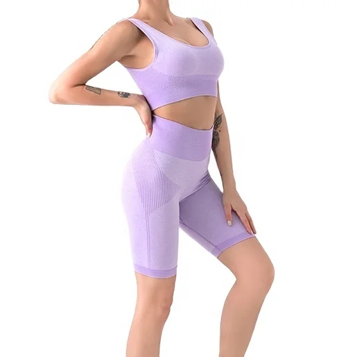 Fashion new sleeveless top seamless hip shorts and bra set, Picture color/custom color
Fashion new sleeveless top seamless hip shorts and bra set, Picture color/custom color
