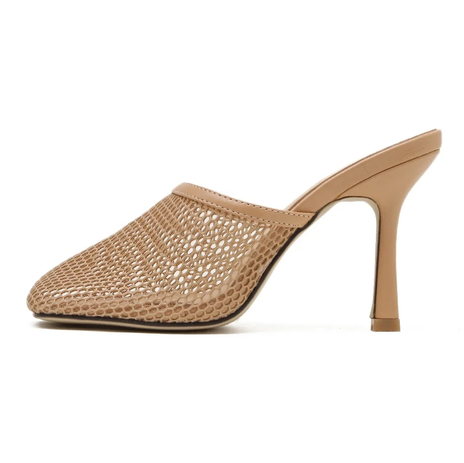 Women's High Heels Mesh Slippers Summer Square Toe Sandals Ladies Fishnet Sexy Shoes, Black brown
Women's High Heels Mesh Slippers Summer Square Toe Sandals Ladies Fishnet Sexy Shoes, Black brown