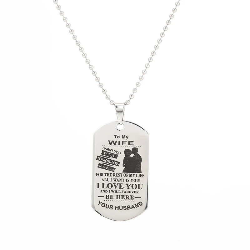 Personalized Custom Engraved Stamped Necklace Fashion Stainless Steel Pendant Necklace
Personalized Custom Engraved Stamped Necklace Fashion Stainless Steel Pendant Necklace
