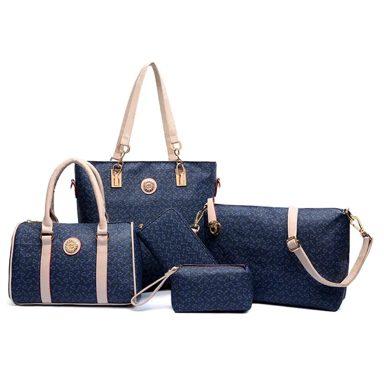 China Wholesale Custom Brand Cheap Pu Leather 5 Pcs Sets Hand Bag Lady 3 In 1 Handbags Women Bags, 7 colors
China Wholesale Custom Brand Cheap Pu Leather 5 Pcs Sets Hand Bag Lady 3 In 1 Handbags Women Bags, 7 colors