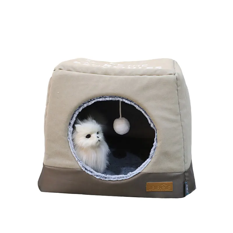 Luxury Winter Warm Breathable Sleeping Pet Supplies Folding House Cat Cave Bed, As picture
Luxury Winter Warm Breathable Sleeping Pet Supplies Folding House Cat Cave Bed, As picture
