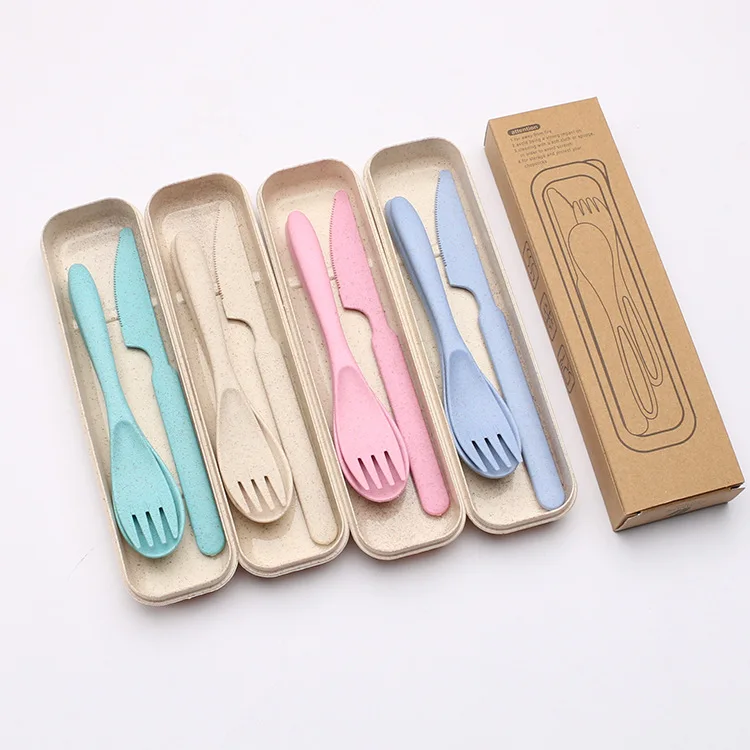 Natural food grade Fork knife & spoon wheat straw material of cutlery set, Beidge, pink, blue, green
Natural food grade Fork knife & spoon wheat straw material of cutlery set, Beidge, pink, blue, green