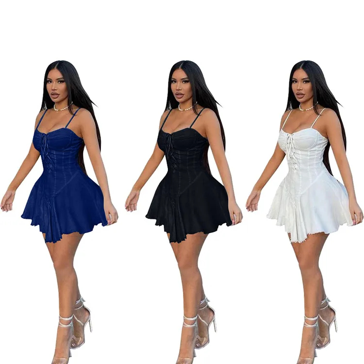 Summer Casual Dresses 2021 Women Trend Clothing Bodycon Plus Size Dress Fashion Girls' Skirts Denim Bandage Sexy Dresses, As picture
Summer Casual Dresses 2021 Women Trend Clothing Bodycon Plus Size Dress Fashion Girls' Skirts Denim Bandage Sexy Dresses, As picture