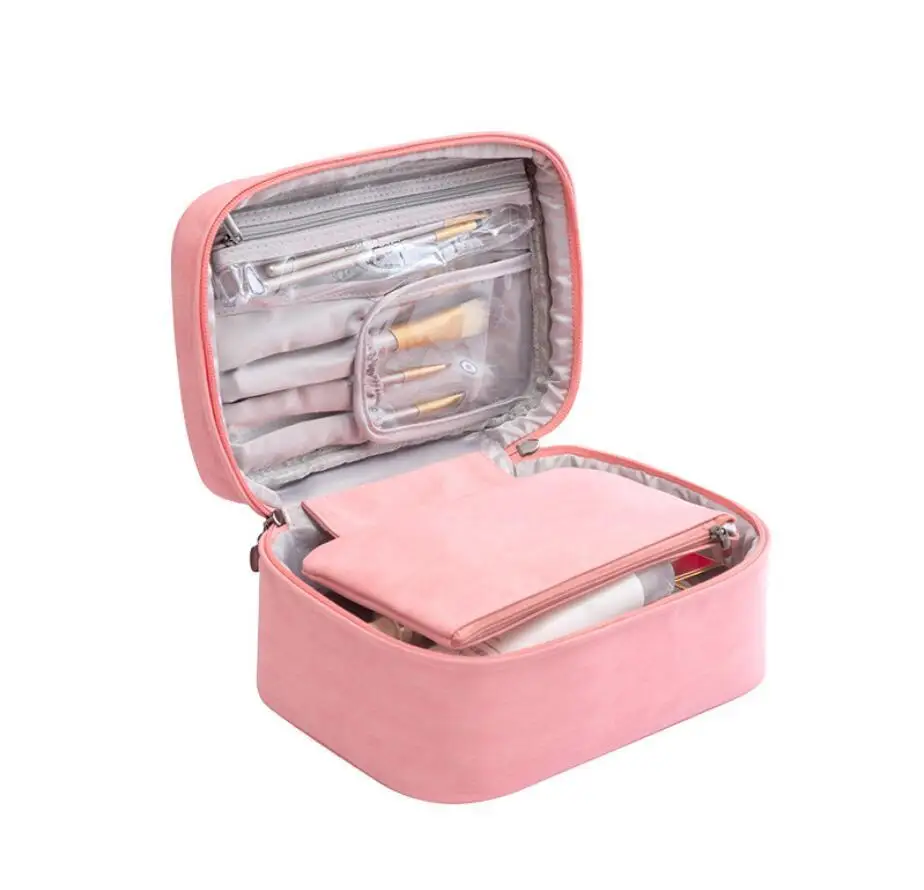 High quality PU leather muti-compartments inside tote travel cosmetic portable makeup organizer, Pink&grey&blue&coffee
High quality PU leather muti-compartments inside tote travel cosmetic portable makeup organizer, Pink&grey&blue&coffee